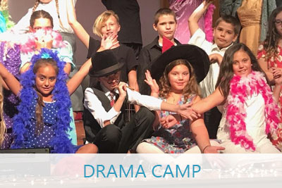 Children participating in a drama camp